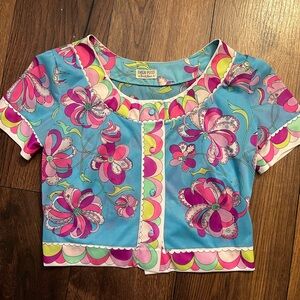 emilio pucci for formfit rogers crop top size small